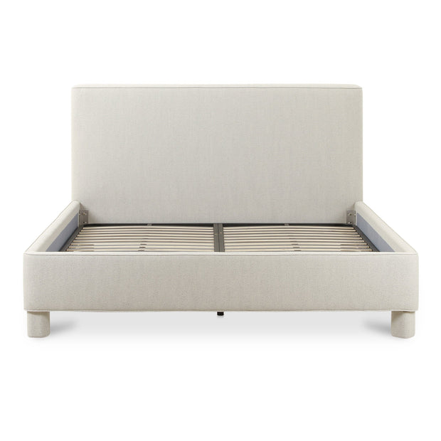 Moe's Home Collection Ichigo Light Grey Upholstered King Size Bed