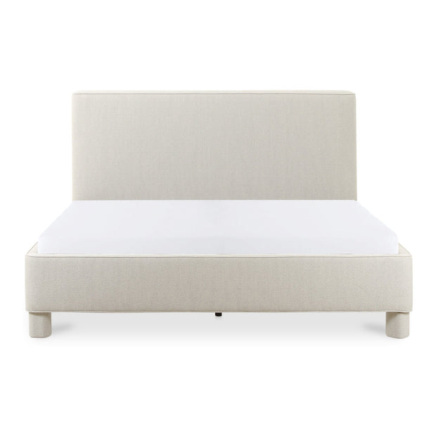Moe's Home Collection Ichigo Light Grey Upholstered King Size Bed