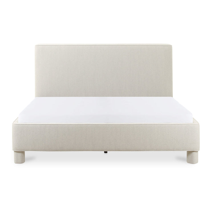 Moe's Home Collection Ichigo Light Grey Upholstered King Size Bed