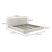 Moe's Home Collection Zeppelin White King Bed