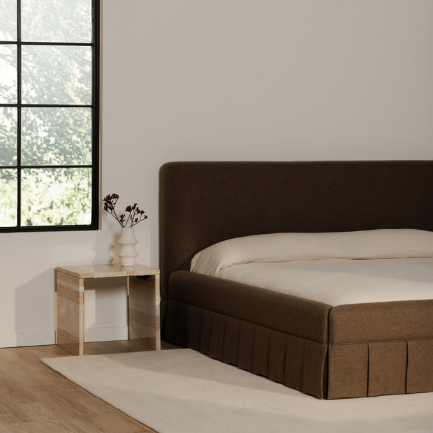 Moe's Home Collection Maren Brown Upholstered Queen Size Bed