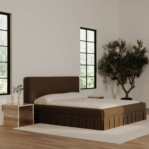 Moe's Home Collection Maren Brown Upholstered King Size Bed