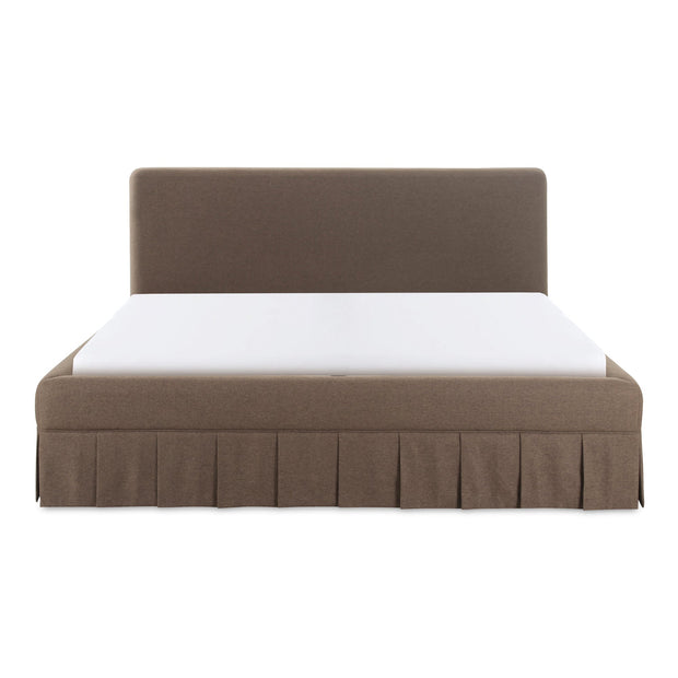 Moe's Home Collection Maren Brown Upholstered King Size Bed