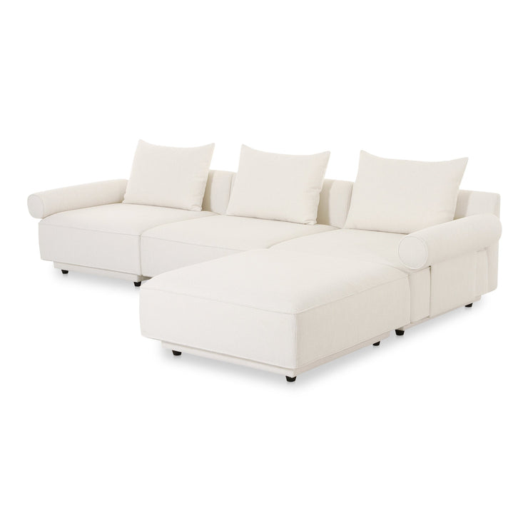 Moe's Home Collection Rosello White Lounge Modular Sectional
