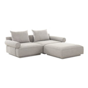Moe's Home Collection Rosello Nook Light Grey Modular Sectional