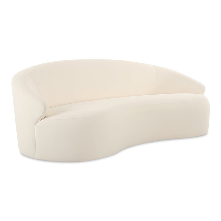 Moe's Home Collection Cove Outdoor Curved Sofa ~ Cream All Weather Fabric