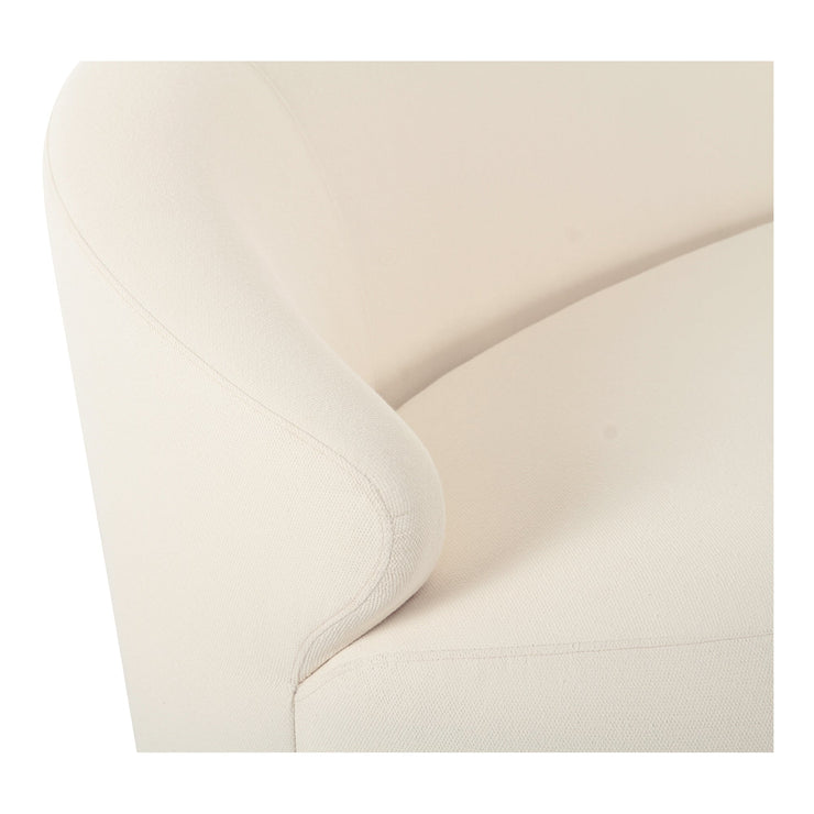 Moe's Home Collection Cove Outdoor Curved Sofa ~ Cream All Weather Fabric
