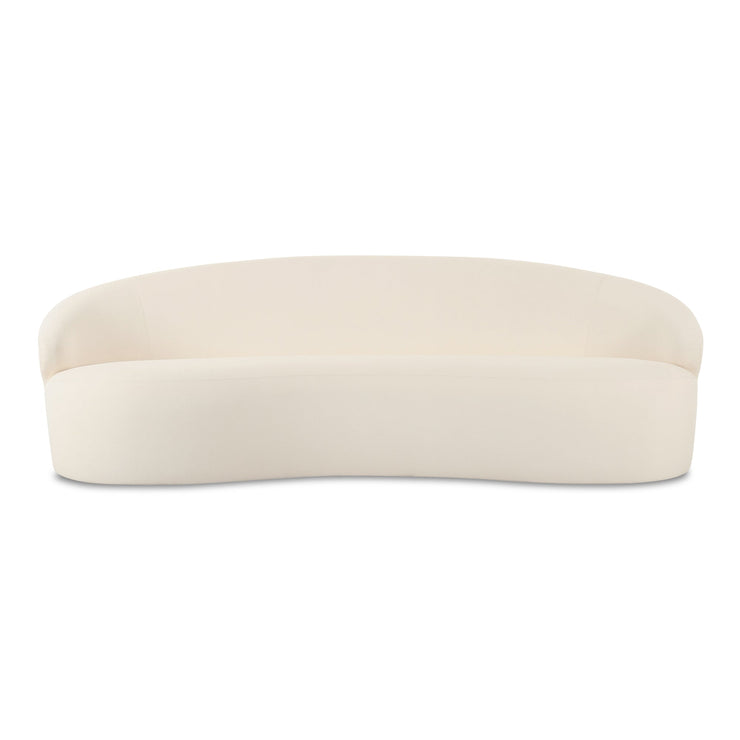 Moe's Home Collection Cove Outdoor Curved Sofa ~ Cream All Weather Fabric
