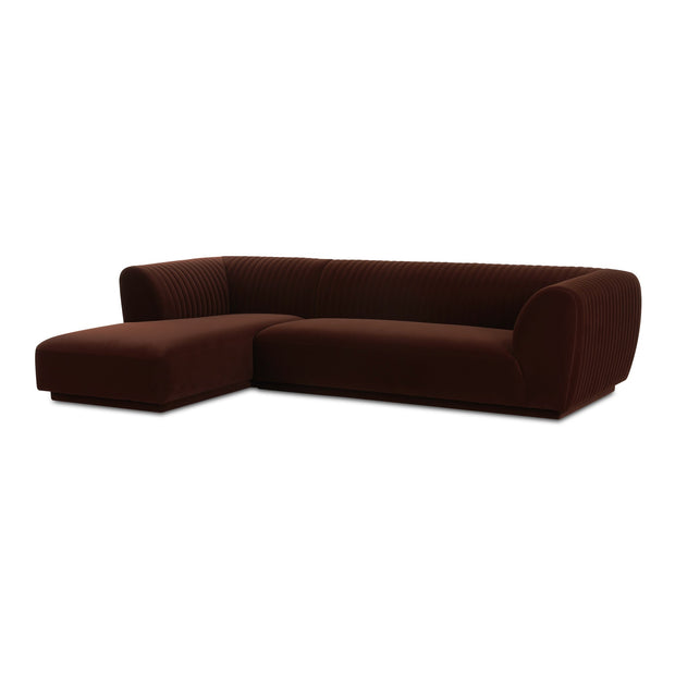 Moe's Home Collection Zandro Warm Brown Left-Facing Sectional
