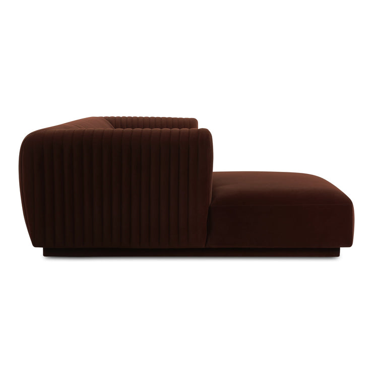 Moe's Home Collection Zandro Warm Brown Left-Facing Sectional