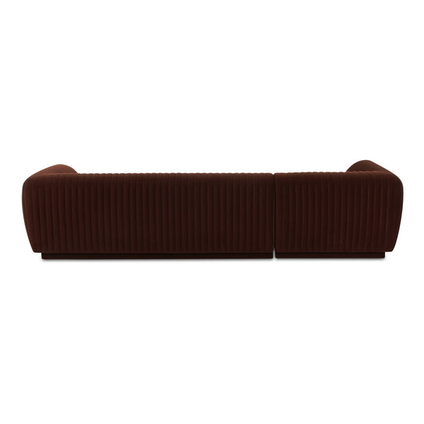 Moe's Home Collection Zandro Warm Brown Left-Facing Sectional