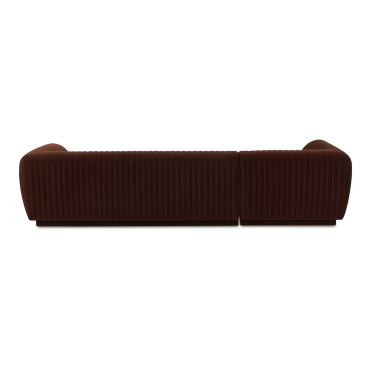 Moe's Home Collection Zandro Warm Brown Left-Facing Sectional