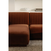Moe's Home Collection Zandro Warm Brown Left-Facing Sectional