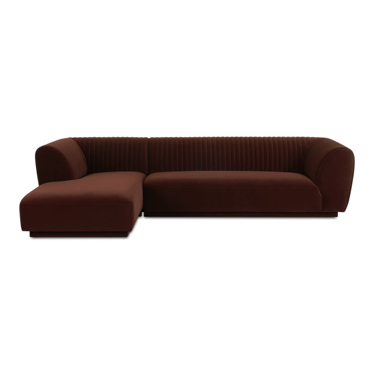 Moe's Home Collection Zandro Warm Brown Left-Facing Sectional