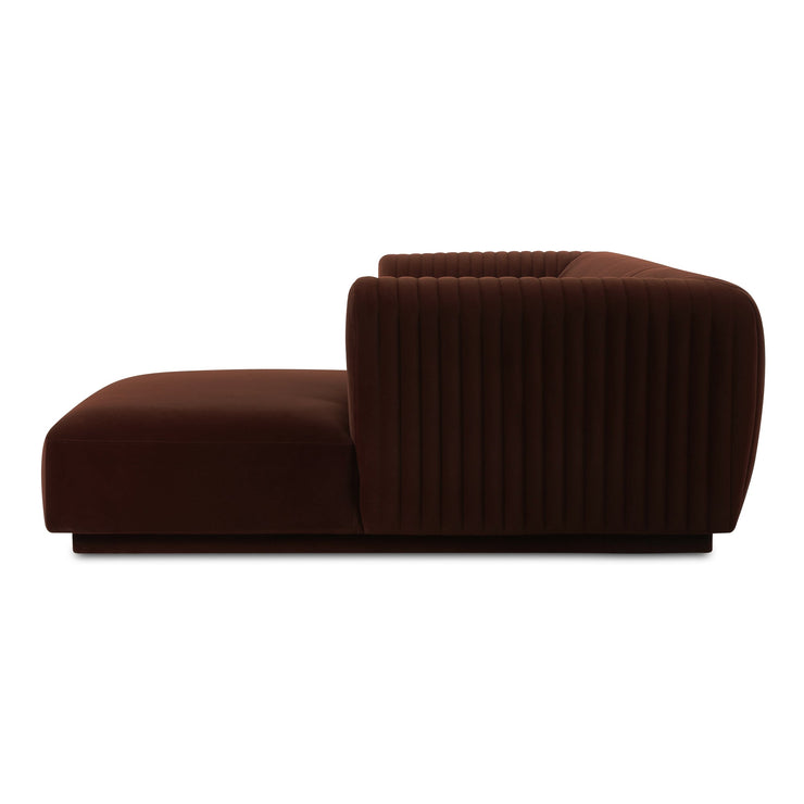 Moe's Home Collection Zandro Warm Brown Right-Facing Sectional
