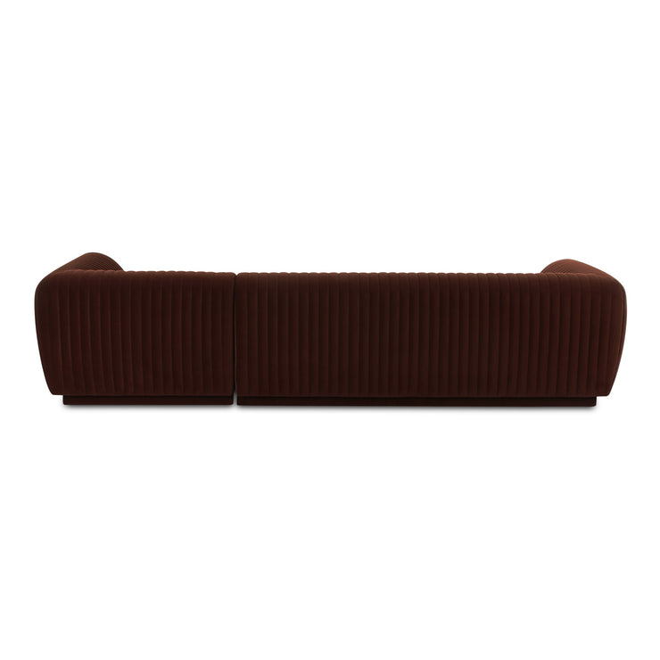 Moe's Home Collection Zandro Warm Brown Right-Facing Sectional