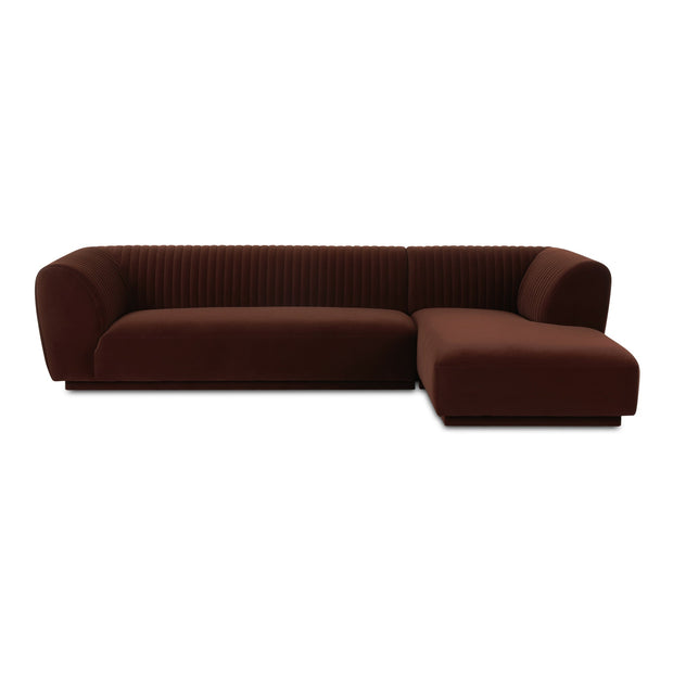 Moe's Home Collection Zandro Warm Brown Right-Facing Sectional