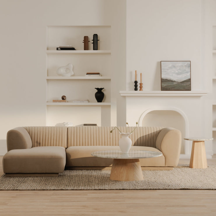 Moe's Home Collection Zandro Beige Left-Facing Sectional