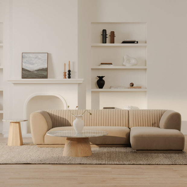 Moe's Home Collection Zandro Beige Right-Facing Sectional