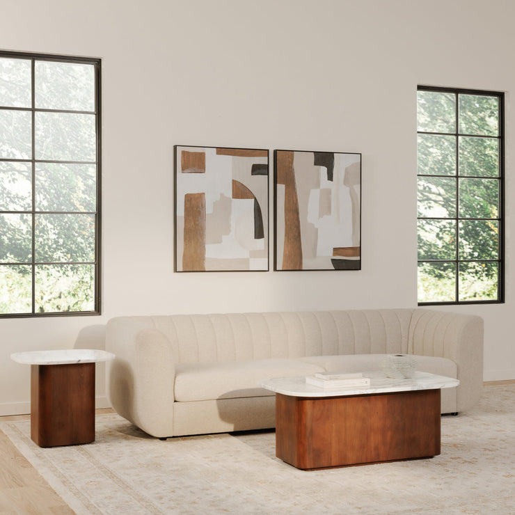 Moe's Home Collection Rosy Oatmeal Sofa