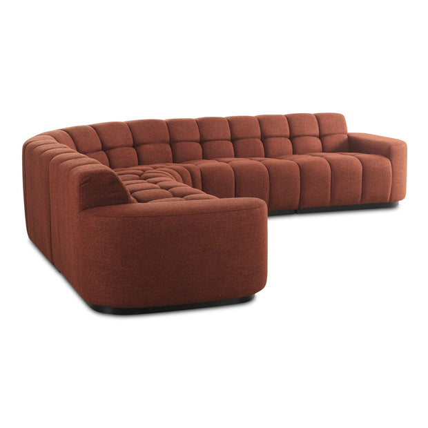 Moe's Home Collection Roman Rust L-Shaped Sectional
