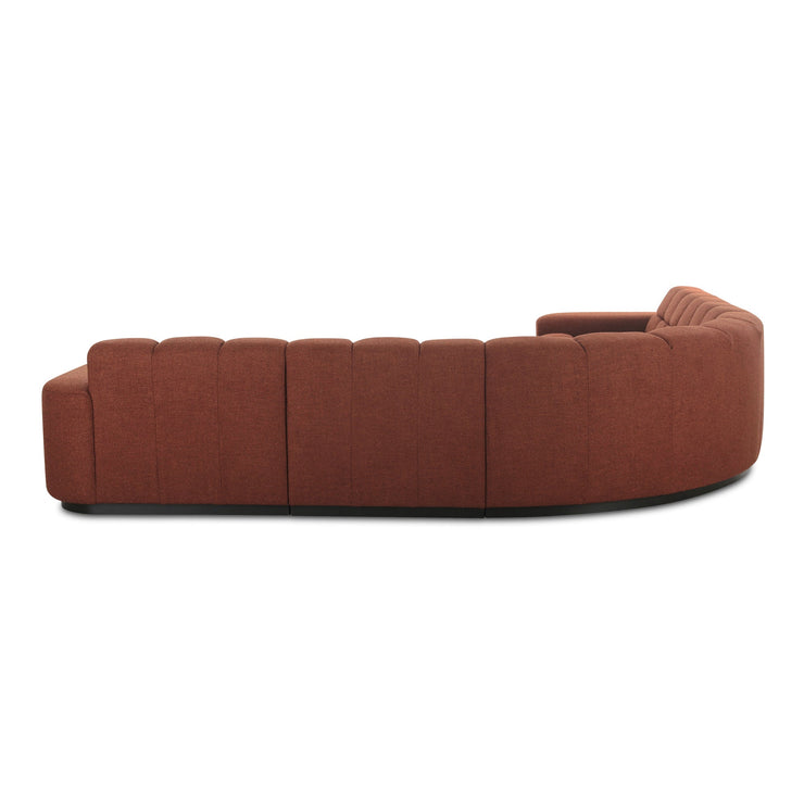 Moe's Home Collection Roman Rust L-Shaped Sectional
