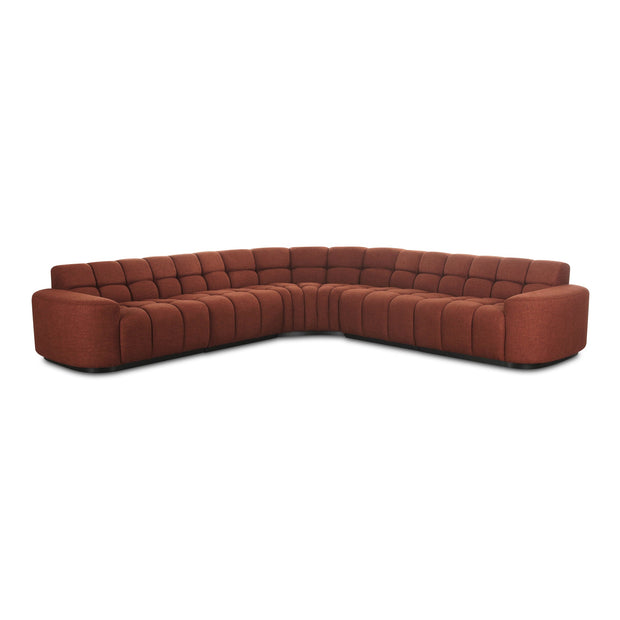 Moe's Home Collection Roman Rust L-Shaped Sectional