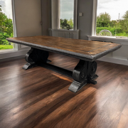 Casa Bonita Peruvian Hand-Painted Carved Wood Olympus 8 Foot Dining Table