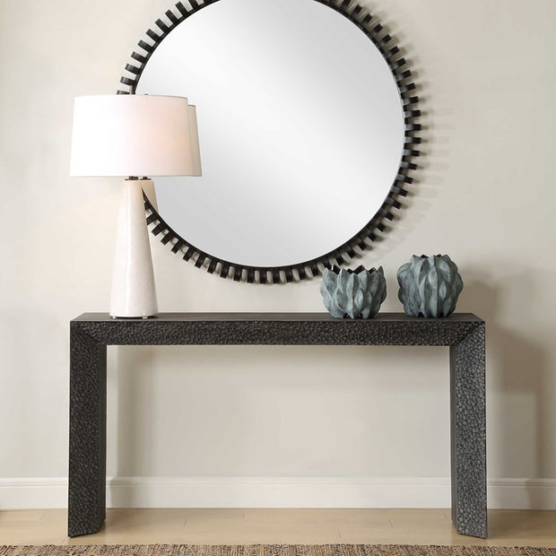 Uttermost Thoreau  Ebony Textured Elm Organic Console Table