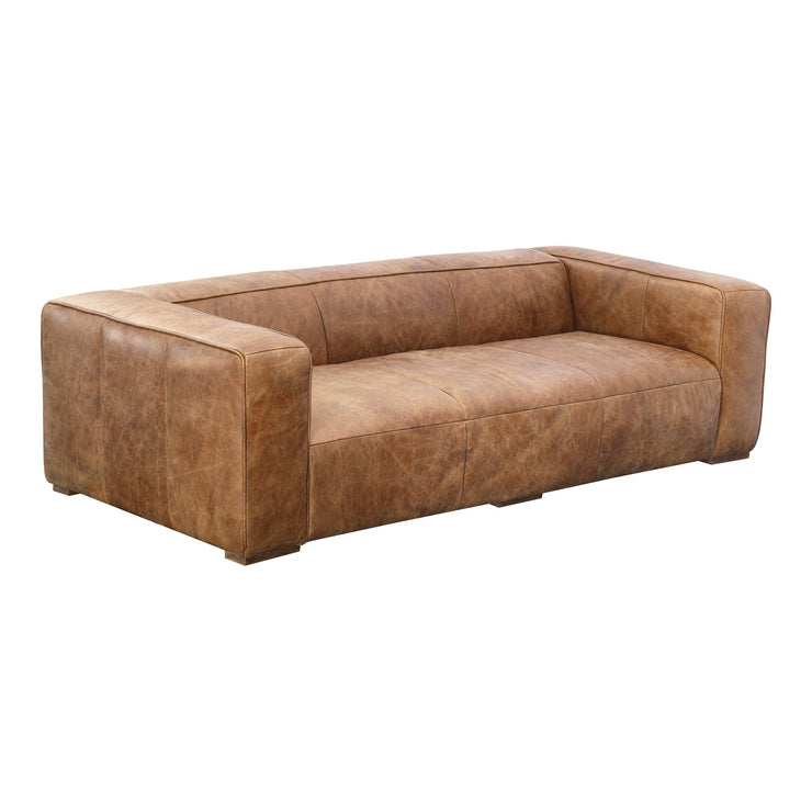 Moe's Home Collection Bolton Open Road Brown Leather Sofa