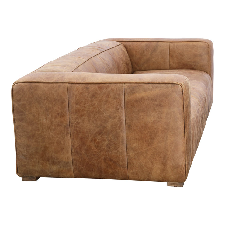 Moe's Home Collection Bolton Open Road Brown Leather Sofa