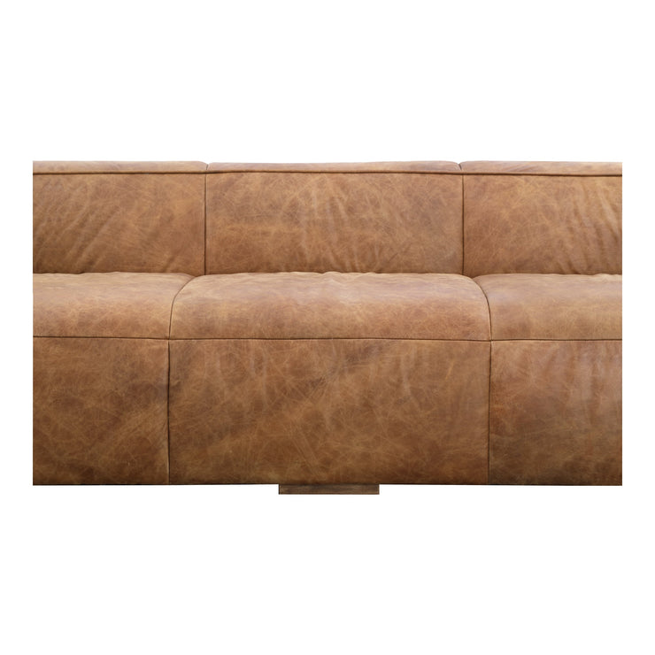 Moe's Home Collection Bolton Open Road Brown Leather Sofa