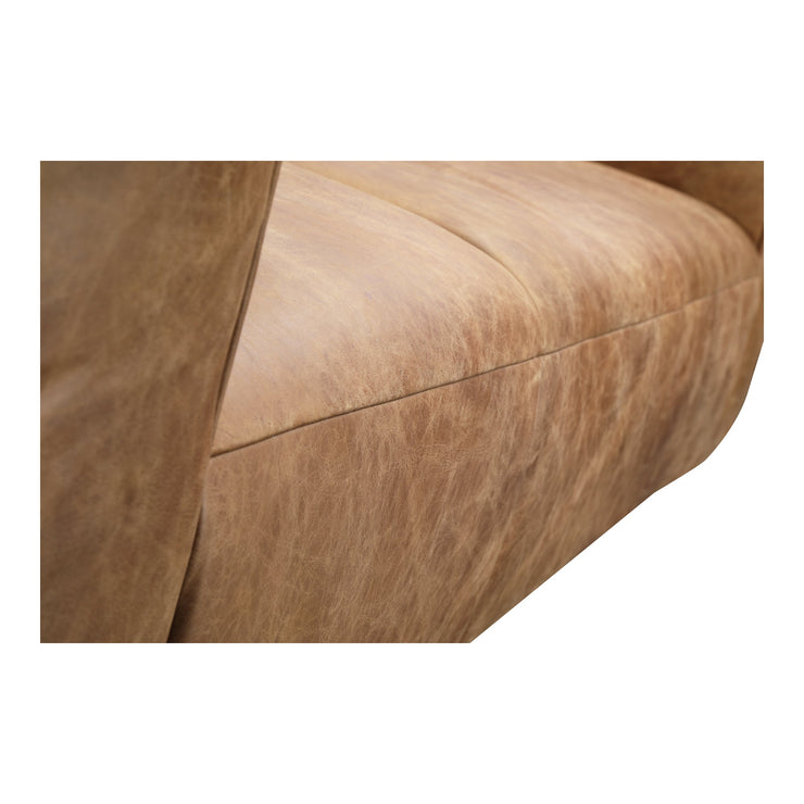 Moe's Home Collection Bolton Open Road Brown Leather Sofa