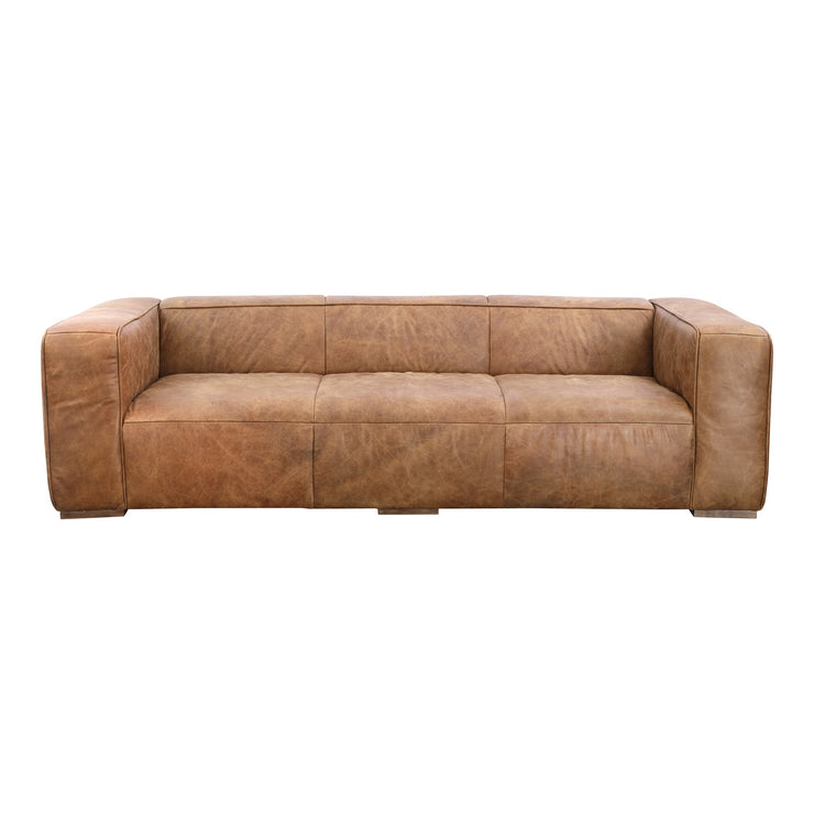 Moe's Home Collection Bolton Open Road Brown Leather Sofa