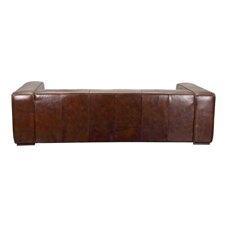 Moe's Home Collection Bolton Dark Brown Leather Sofa