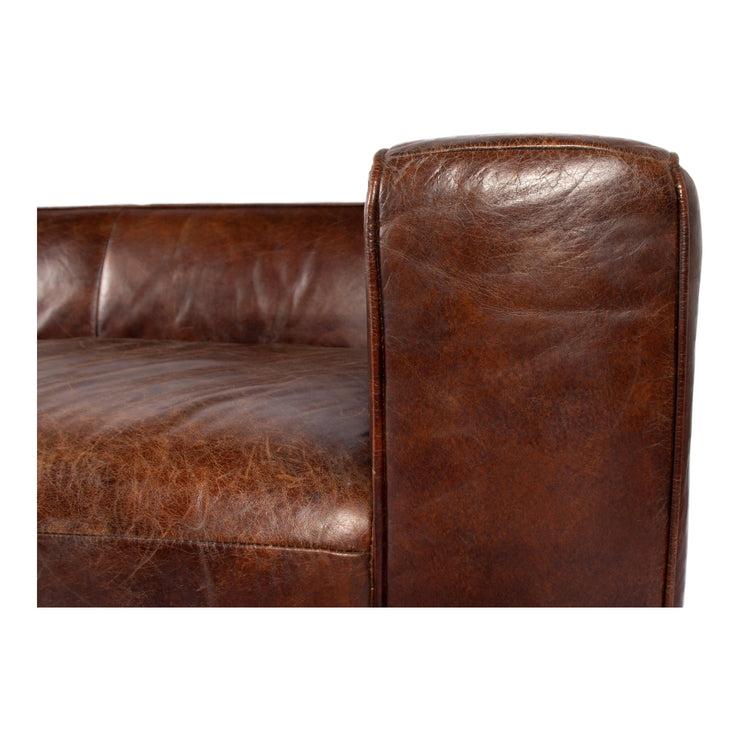 Moe's Home Collection Bolton Dark Brown Leather Sofa