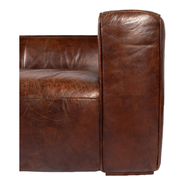 Moe's Home Collection Bolton Dark Brown Leather Sofa