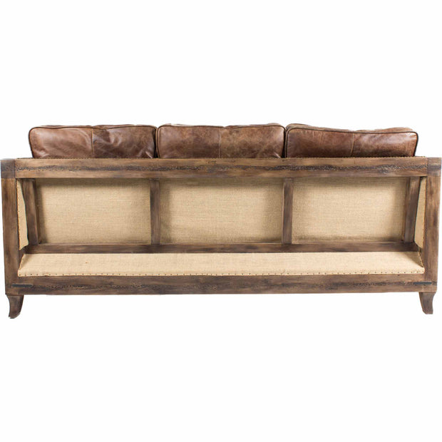 Moe's Home Collection Darlington Rustic Brown Leather Sofa