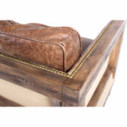 Moe's Home Collection Darlington Rustic Brown Leather Sofa
