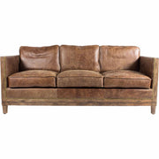 Moe's Home Collection Darlington Rustic Brown Leather Sofa