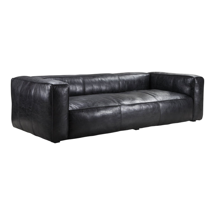Moe's Home Collection Kirby Black Leather Sofa