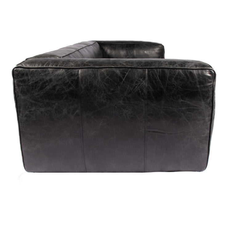 Moe's Home Collection Kirby Black Leather Sofa