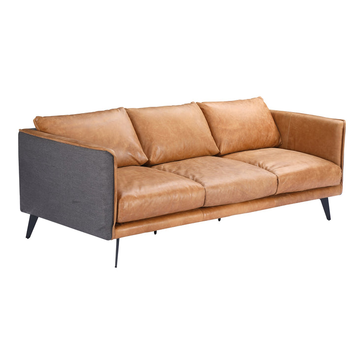 Moe's Home Collection Messina Cognac Leather Sofa
