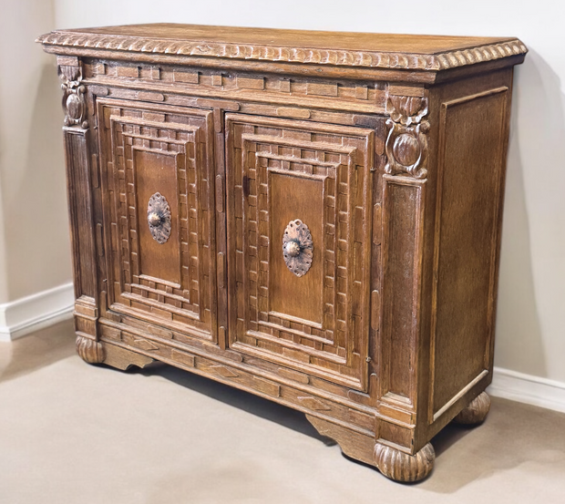 Casa Bonita Peruvian Hand-Painted Carved Wood Prado Chest