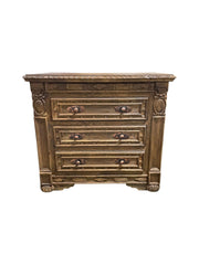 Casa Bonita Peruvian Hand-Painted Carved Wood Prado Nightstand