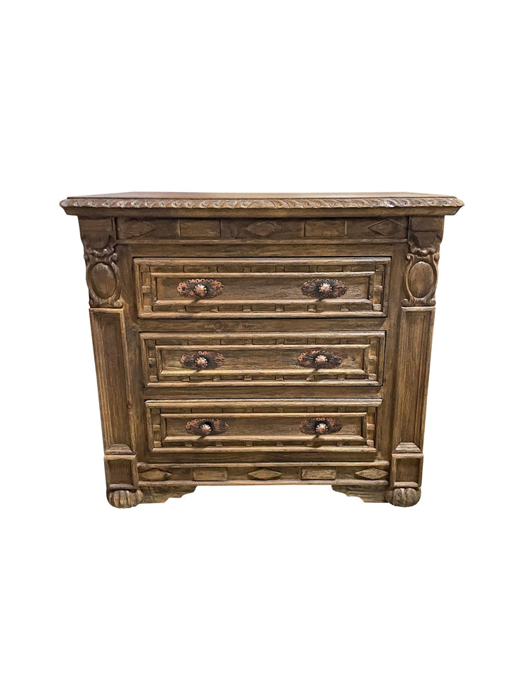 Casa Bonita Peruvian Hand-Painted Carved Wood Prado Nightstand