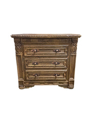 Casa Bonita Peruvian Hand-Painted Carved Wood Prado Nightstand