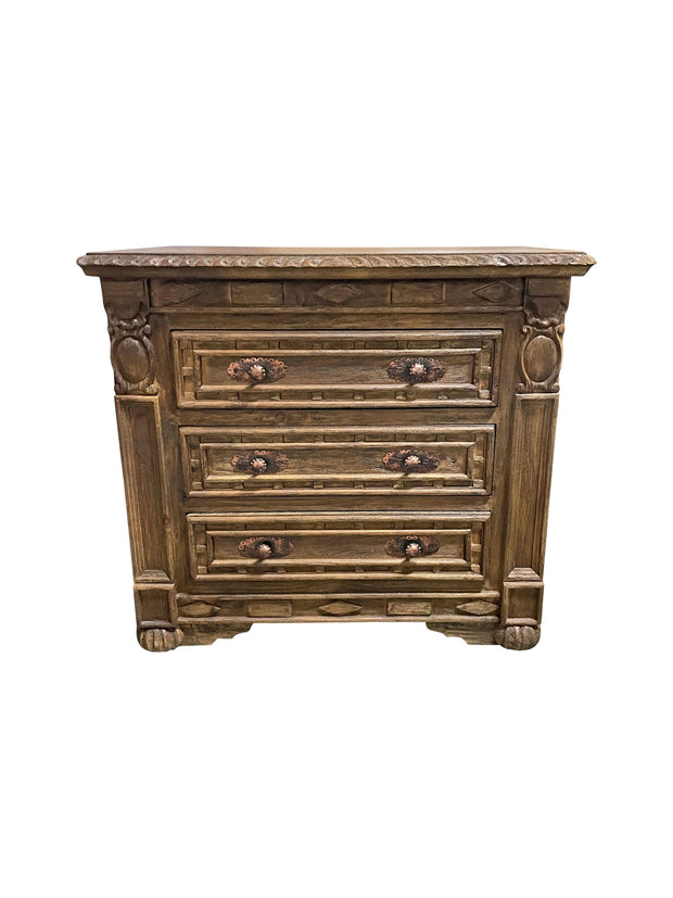 Casa Bonita Peruvian Hand-Painted Carved Wood Prado Nightstand