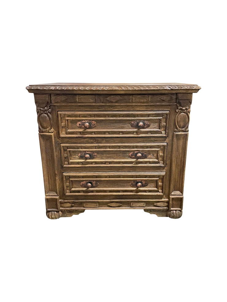 Casa Bonita Peruvian Hand-Painted Carved Wood Prado Nightstand