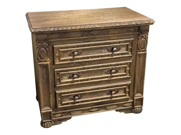 Casa Bonita Peruvian Hand-Painted Carved Wood Prado Nightstand